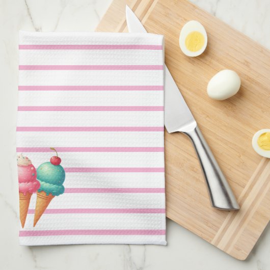 kleurrijk ijs theedoek (Quarter Fold)