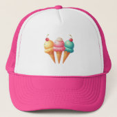 kleurrijk ijs trucker pet (Voorkant)