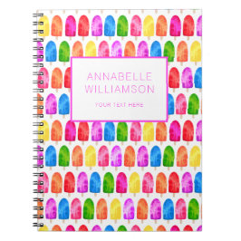 Kleurrijk ijslolly patroon notitieboek