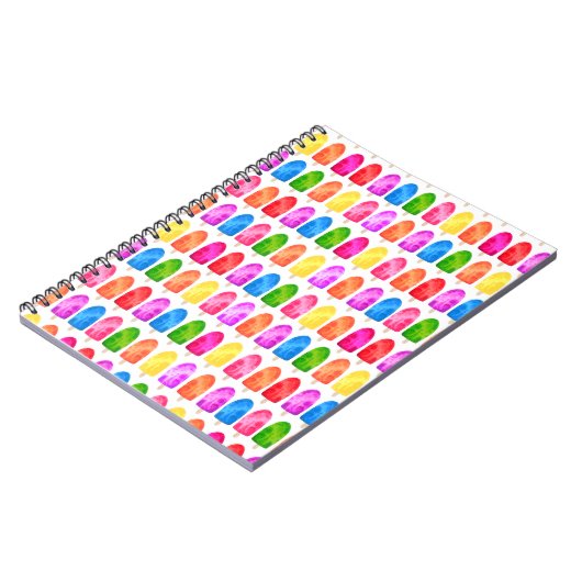 Kleurrijk ijslolly patroon notitieboek (Linkerzijde)