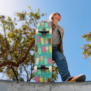 Kleurrijk IJspatroon Zomer Persoonlijk Skateboard