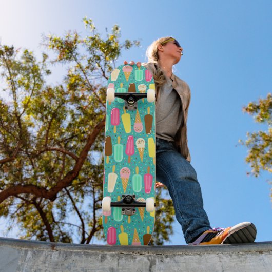 Kleurrijk IJspatroon Zomer Persoonlijk Skateboard (Buiten 1)