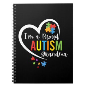 Kleurrijk Ik ben een echte oma Love Heart Autism A Notitieboek