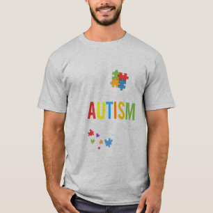 Kleurrijk Ik ben een echte oma Love Heart Autism A T-shirt