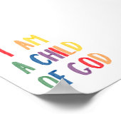 Kleurrijk Ik ben een kind van God poster (Hoek)