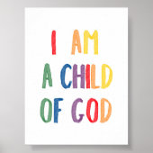 Kleurrijk Ik ben een kind van God poster (Voorkant)