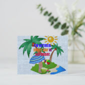 Kleurrijk: Ik ben met pensioen. Elke dag is zaterd Briefkaart (Staand voorkant)