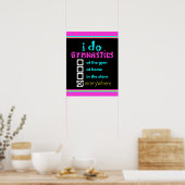 Kleurrijk - ik doe overal gymnastiek poster (Keuken)