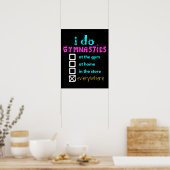 Kleurrijk - ik doe overal gymnastiek poster (Keuken)