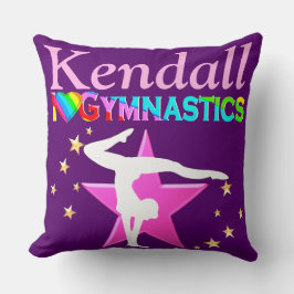 KLEURRIJK IK HOU VAN GYMNASTIEK GEPERSONALISEERD K KUSSEN