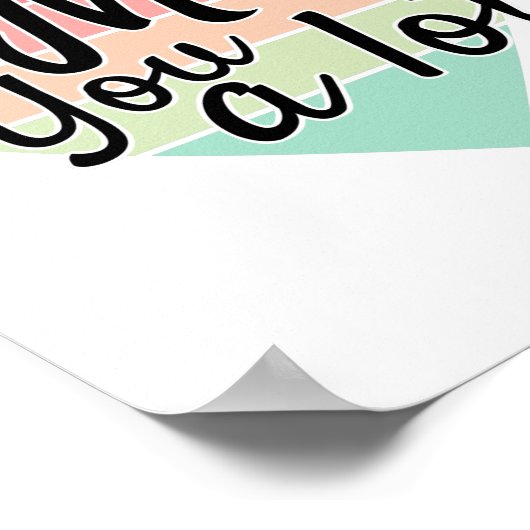  kleurrijk Ik mis je veel hart. Poster (Hoek)