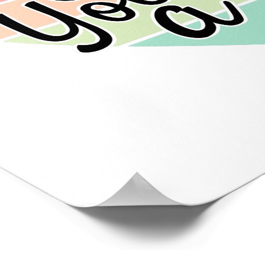  kleurrijk Ik mis je veel hart. Poster (Hoek)