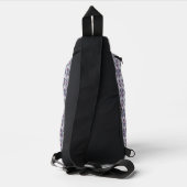Kleurrijk Ikat-bloemmotiefpatroon Sling Bag (Achterkant)