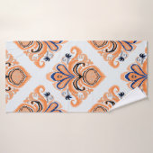 Kleurrijk ikatpatroon in stijl. Elegant et Badhanddoek (Badhanddoek)