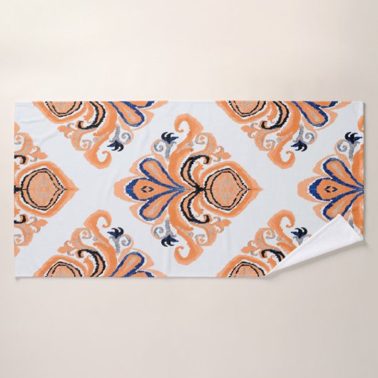 Kleurrijk ikatpatroon in stijl. Elegant et Badhanddoek (Badhanddoek)