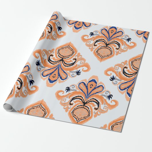 Kleurrijk ikatpatroon in  stijl. Elegant et Cadeaupapier (Uitgerold)