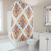 Kleurrijk ikatpatroon in stijl. Elegant et Douchegordijn (In situ)