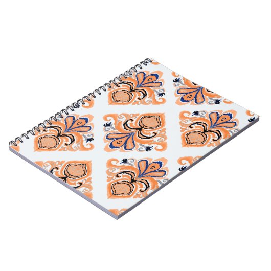 Kleurrijk ikatpatroon in  stijl. Elegant et Notitieboek (Linkerzijde)