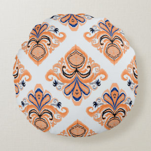 Kleurrijk ikatpatroon in stijl. Elegant et Rond Kussen