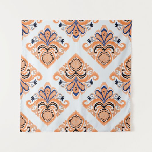 Kleurrijk ikatpatroon in  stijl. Elegant et Wandkleed (Voorkant)