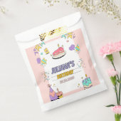 Kleurrijk illustratief verjaardagsfeestje bedankzakje (Gezegeld)