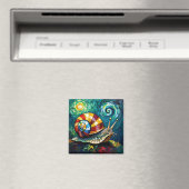 Kleurrijk Impasto Gril Snail Magneet (Insitu (Vaatwasser))