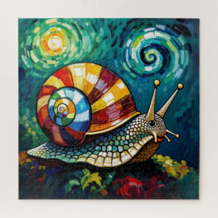 Kleurrijk Impasto Whimsical Slak Legpuzzel