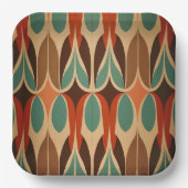 Kleurrijk in elkaar grijpend ontwerp papieren bordje (Voorkant)