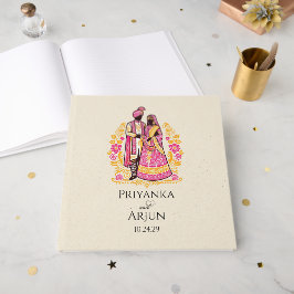 Kleurrijk Indiaans Paar Gastenboek