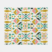 Kleurrijk Indiaans patroon Fleece Deken (Voorkant (Horizontaal))