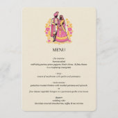 Kleurrijk Indiaas Paar Menu (Voorkant)