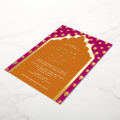 Kleurrijk Indiaas vensterscherm Bindend REAL Folie Uitnodiging (Gedraaid)