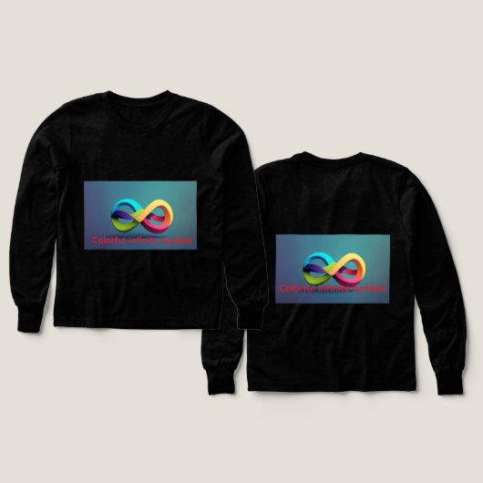 "Kleurrijk Infinity-symbool" ontworpen (Voorkant /achterkant)