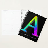 Kleurrijk Initiaal A en Monogram Planner (Display)