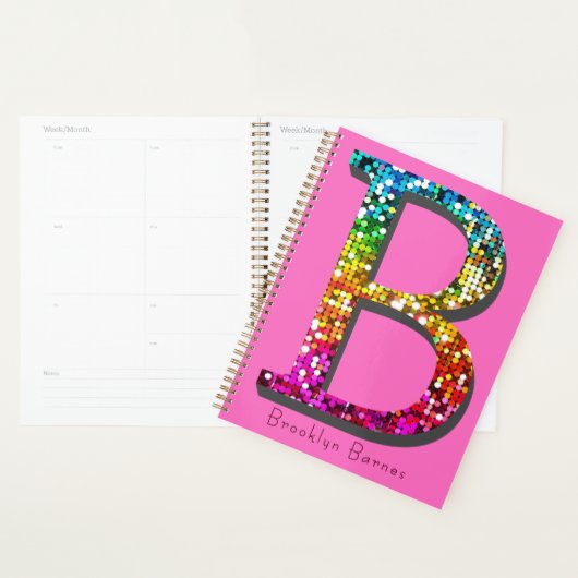 Kleurrijk Initiaal B en Monogram Planner (Display)