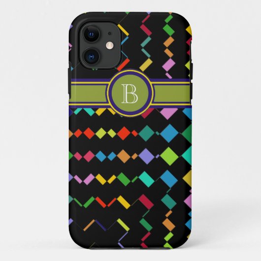 kleurrijk initiaal geometrisch toevoegen Case-Mate iPhone case (Achterkant)