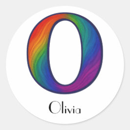 Kleurrijk Initiaal Letter O Sticker