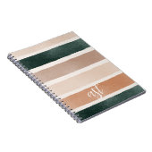 Kleurrijk initiaal van gestreepte vaartuigen met m notitieboek (Rechterzijde)