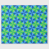 Kleurrijk inpakpapier in blauw en groen (Vlak)