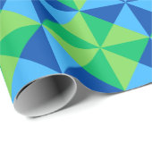 Kleurrijk inpakpapier in blauw en groen (Rol Hoek)