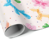 Kleurrijk Inpakpapier Met Ballondieren (Rol Hoek)