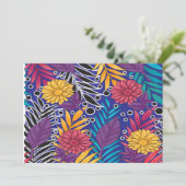 Kleurrijk inpakpapier met creatieve bloemen kaart (Staand voorkant)