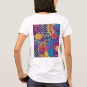 Kleurrijk inpakpapier met creatieve bloemen t-shirt (Achterkant)