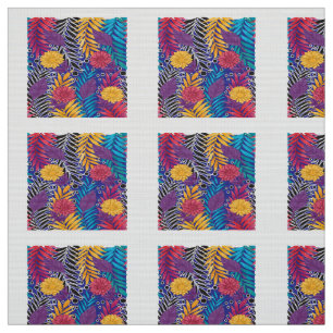 Kleurrijk inpakpapier met creatieve bloemmotieven  stof