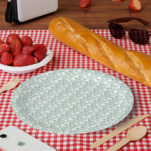 Kleurrijk inpakpapier met een herhalend patroon o papieren bordje