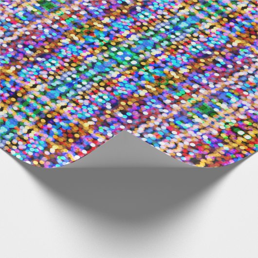 Kleurrijk Inpakpapier met Kerstmis Bokeh Lichtjes (Hoek)