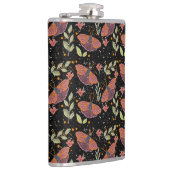 Kleurrijk insect en botanisch naadloos ontwerp heupfles (Rechts)