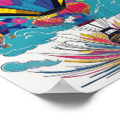 Kleurrijk Inspirerend Hete Luchtballonontwerp Poster (Hoek)