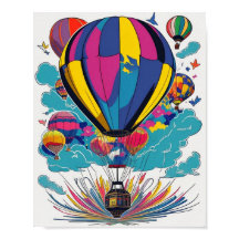 Kleurrijk Inspirerend Hete Luchtballonontwerp
