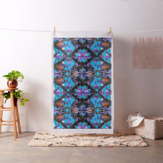 Kleurrijk Interessant Abstract Ontwerp Blues Zwart Stof